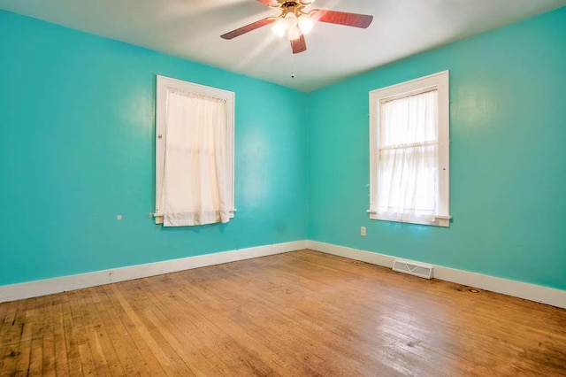 3444 Brodhead Rd, Center Twp, PA 15061 - spare room featuring hardwood / wood-style flooring and a ceiling fan