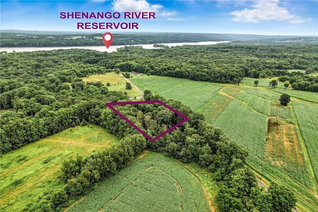 2725 N Neshannock Rd, Sharpsville, PA 16150 - view of property location featuring a nearby body of water and property boundaries highlighted