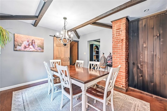 2725 N Neshannock Rd, Sharpsville, PA 16150 - dining room featuring wood finished floors and a chandelier