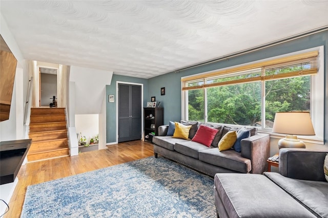 4 Thornridge Rd, Kilbuck Twp, PA 15202 - living room with wood finished floors and stairs