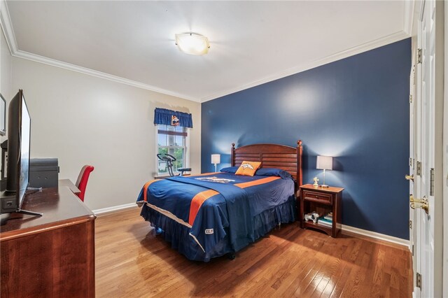 14 Amy Way S, Union Twp, PA 15401 - bedroom with wood finished floors, ornamental molding, and an office area