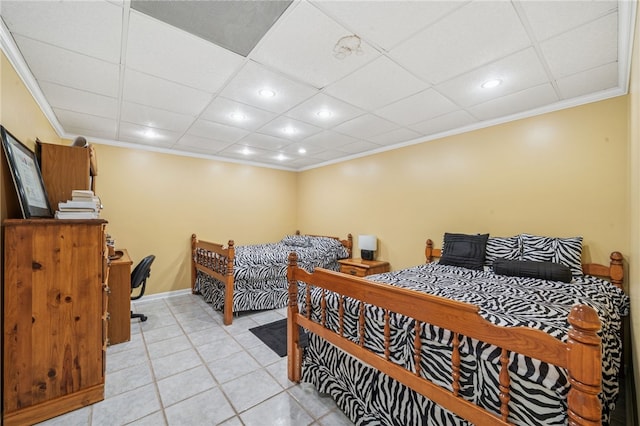 14 Amy Way S, Union Twp, PA 15401 - bedroom featuring crown molding, recessed lighting, and light tile patterned flooring