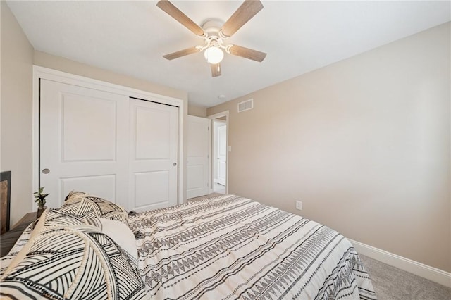 2047 Haymaker Rd, Monroeville, PA 15146 - carpeted bedroom with a closet and a ceiling fan