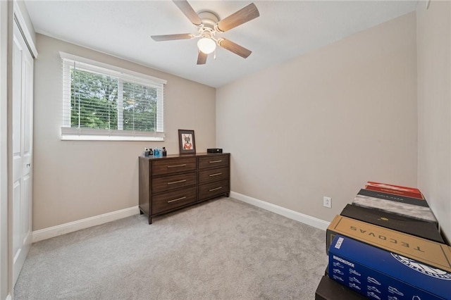 2047 Haymaker Rd, Monroeville, PA 15146 - bedroom with light carpet and a ceiling fan