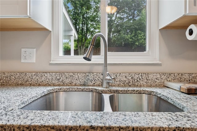 2047 Haymaker Rd, Monroeville, PA 15146 - kitchen view of white cabinetry and light stone countertops