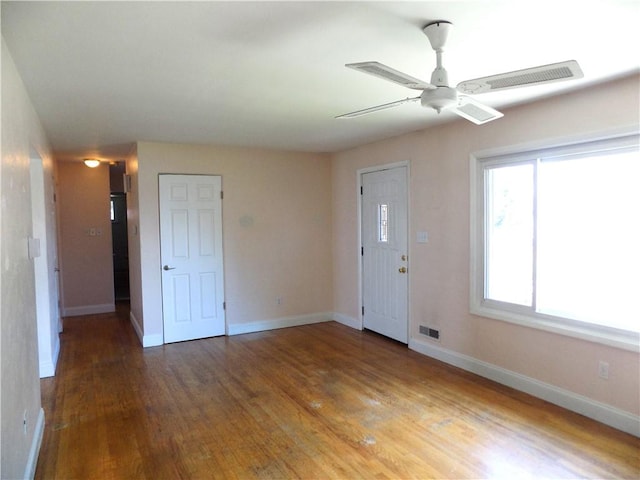 3055 Fadette St, Sheraden, PA 15204 - spare room featuring a ceiling fan and wood finished floors