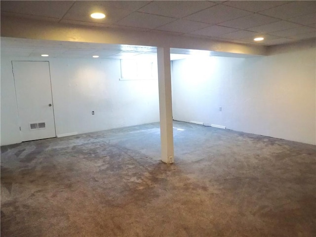 3055 Fadette St, Sheraden, PA 15204 - finished basement with carpet flooring and recessed lighting