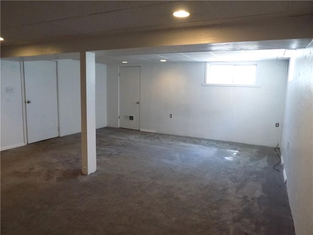 3055 Fadette St, Sheraden, PA 15204 - below grade area featuring carpet floors and recessed lighting