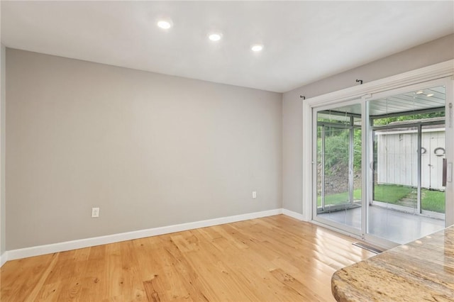 1717 Gina Dr, West Mifflin, PA 15122 - spare room with light wood-type flooring and recessed lighting