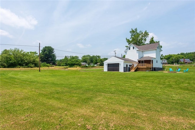 190 Hillview Manor Rd, Gilpin Twp, PA 15656 - view of green lawn featuring an attached garage