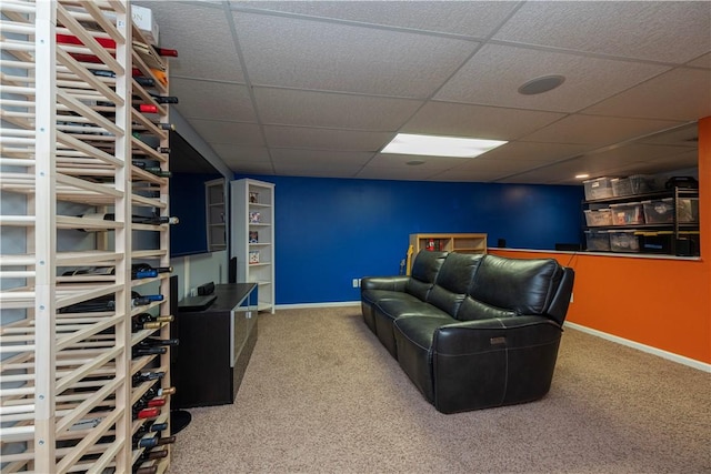 314 Westburn Ct, Seven Fields Boro, PA 16046 - cinema room featuring carpet flooring and a drop ceiling