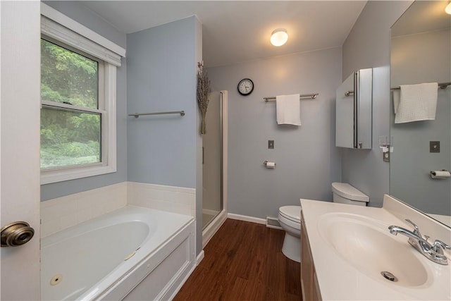 314 Westburn Ct, Seven Fields Boro, PA 16046 - full bath featuring a garden tub, wood finished floors, a shower stall, and vanity