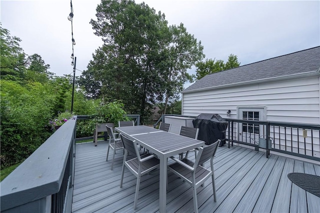 314 Westburn Ct, Seven Fields Boro, PA 16046 - wooden terrace with a grill and outdoor dining space