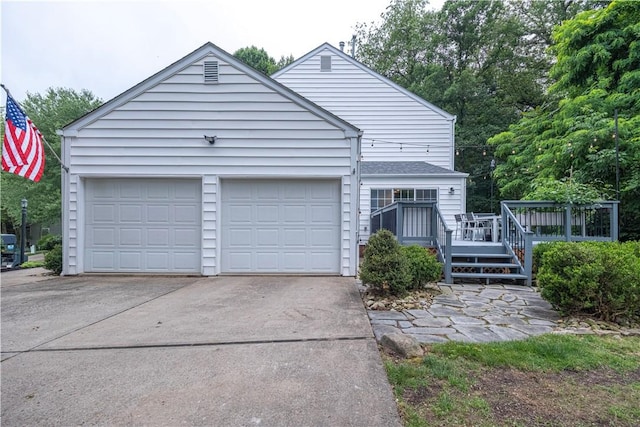 314 Westburn Ct, Seven Fields Boro, PA 16046 - view of front facade with driveway, a deck, and an attached garage