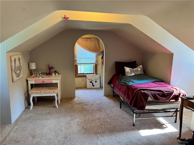 108 Hill St, Coaldale, PA 16679 - carpeted bedroom featuring vaulted ceiling