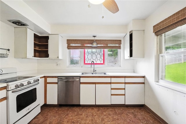 110 Marian Ave, Shaler, PA 15116 - kitchen with white range, dishwasher, healthy amount of natural light, and light countertops