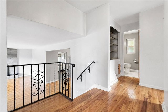 110 Marian Ave, Shaler, PA 15116 - hall featuring an upstairs landing and hardwood / wood-style floors