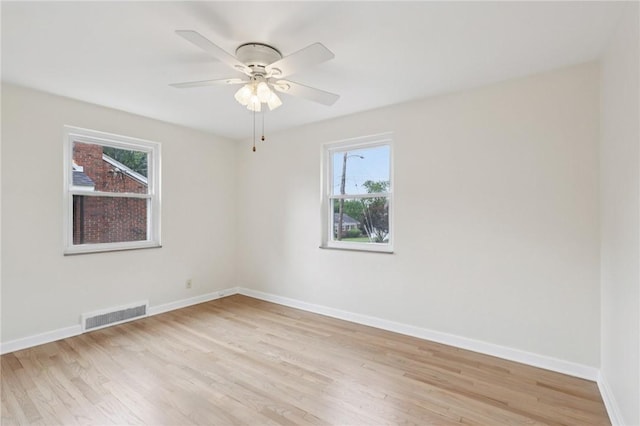 106 Crestline Dr, Ross Twp, PA 15237 - spare room with plenty of natural light, light wood-style floors, and a ceiling fan