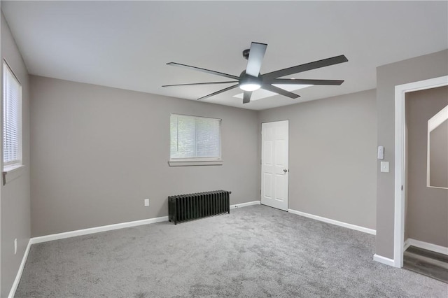505 Bellwood Rd, West Mifflin, PA 15122 - unfurnished room with radiator, ceiling fan, and carpet floors