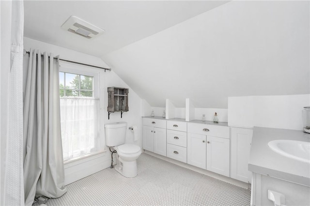 221 Connoquenessing Main St, Connoquenessing Boro, PA 16027 - bathroom with lofted ceiling and vanity