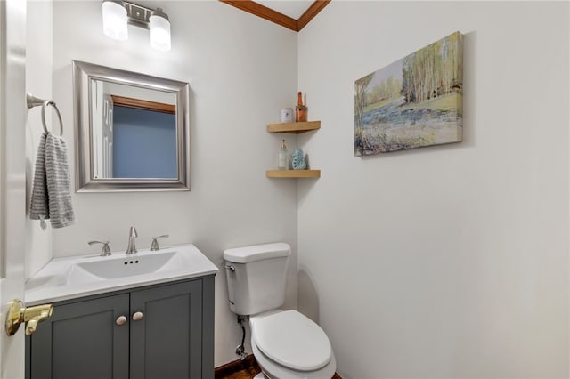 215 Lafayette Dr, Cranberry Twp, PA 16066 - half bath with vanity and ornamental molding