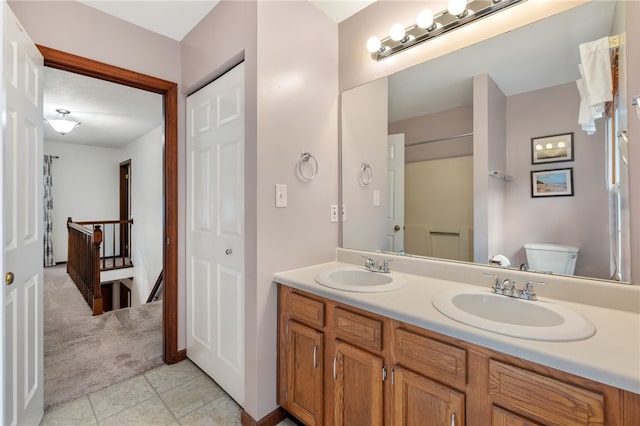 215 Lafayette Dr, Cranberry Twp, PA 16066 - full bath featuring double vanity and tile patterned floors