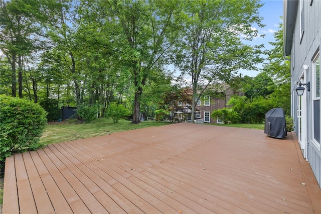 215 Lafayette Dr, Cranberry Twp, PA 16066 - wooden terrace featuring view of scattered trees and grilling area