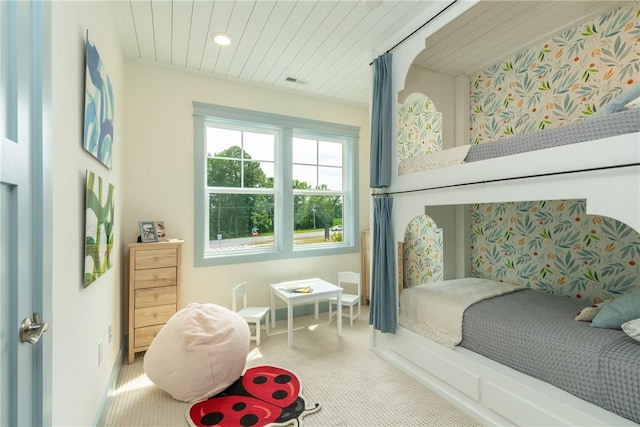 287 Mcmurray Rd, Saint Clair, PA 15241 - bedroom with wooden ceiling and carpet