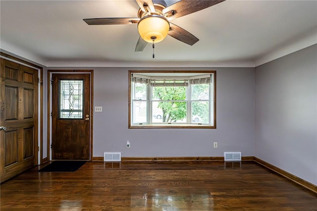 12220 Herold Dr, North Huntingdon, PA 15642 - foyer featuring wood finished floors and a ceiling fan