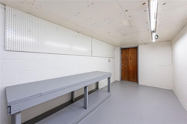 12220 Herold Dr, North Huntingdon, PA 15642 - finished basement featuring concrete block wall