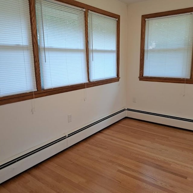 120 Rothen Ave, Twp Of But Nw, PA 16001 - empty room with a baseboard heating unit and light wood-style floors