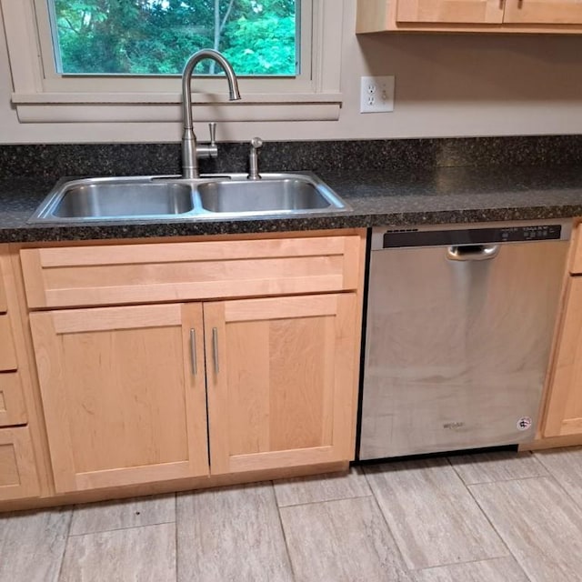 120 Rothen Ave, Twp Of But Nw, PA 16001 - kitchen with stainless steel dishwasher, light brown cabinetry, and healthy amount of natural light