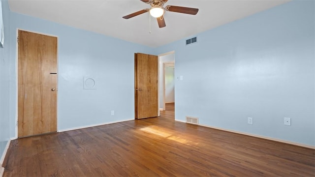 4952 Flamingo Dr, Whitehall, PA 15236 - unfurnished bedroom featuring wood finished floors and ceiling fan