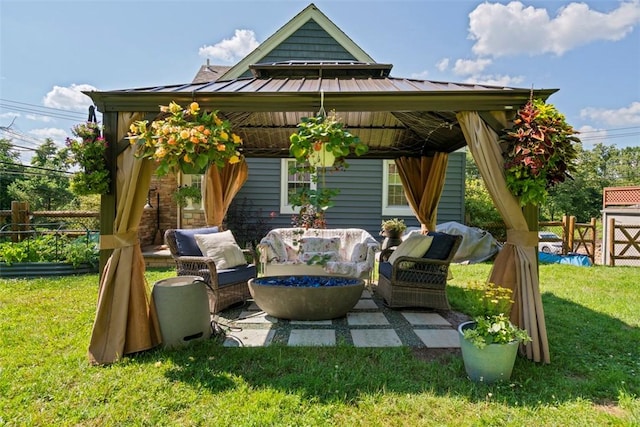 4673 Mill Stream Ct, Murrysville, PA 15668 - view of patio featuring a gazebo and an outdoor living space