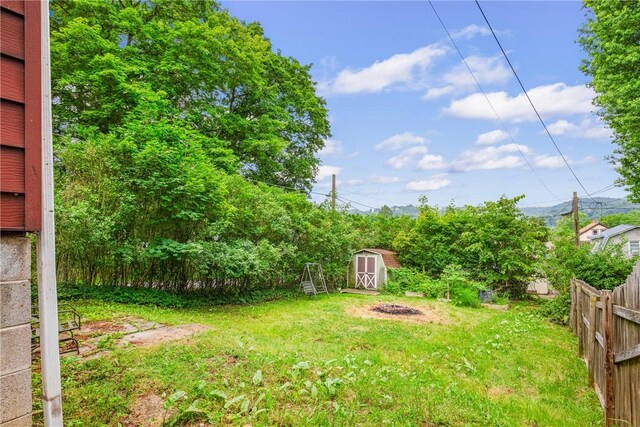 769 Russell Ave, Greater Johnstown School District, PA 15902 - view of yard with a shed and a fire pit