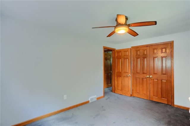 2116 Stewart Rd, South Park, PA 15129 - unfurnished bedroom featuring carpet flooring, a closet, and ceiling fan