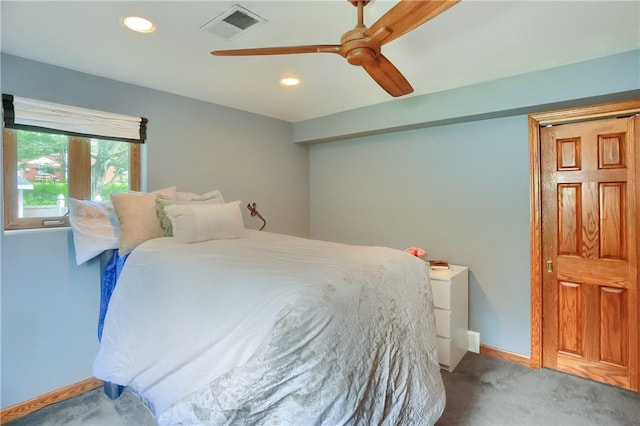 2116 Stewart Rd, South Park, PA 15129 - bedroom with carpet floors, recessed lighting, and ceiling fan
