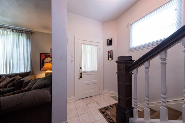 2507 Duncan Ave, Hampton, PA 15101 - entryway featuring plenty of natural light, stairway, and light tile patterned flooring