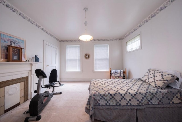 2507 Duncan Ave, Hampton, PA 15101 - bedroom featuring carpet floors and a tile fireplace