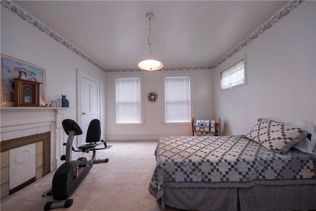 2507 Duncan Ave, Hampton, PA 15101 - bedroom featuring carpet flooring and a tile fireplace
