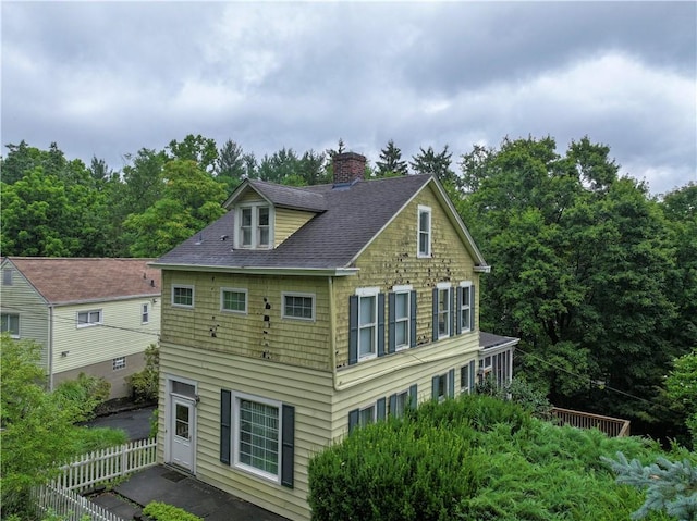 2507 Duncan Ave, Hampton, PA 15101 - back of house featuring a chimney and roof with shingles
