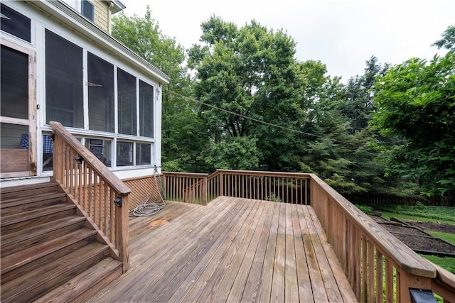 2507 Duncan Ave, Hampton, PA 15101 - wooden deck with a sunroom