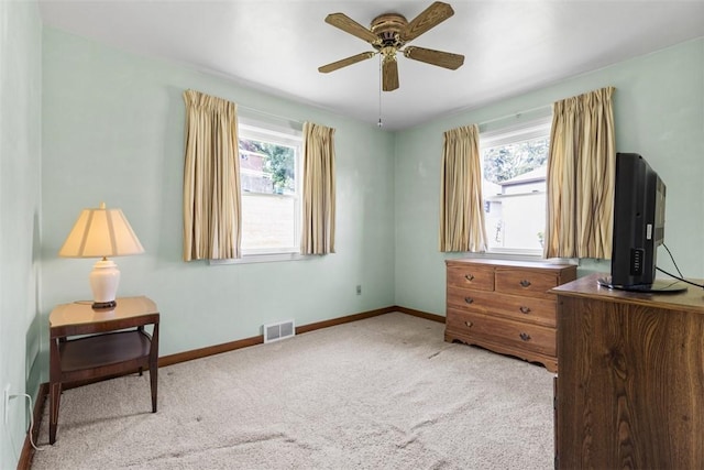3040 Broadway Ave, Castle Shannon, PA 15234 - carpeted bedroom with multiple windows and ceiling fan