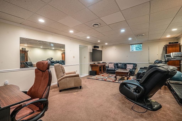 117 Cidar Ln, Peters Twp, PA 15317 - carpeted living room with recessed lighting