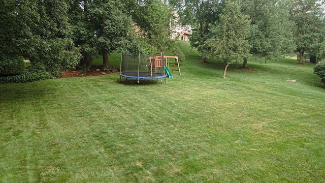 117 Cidar Ln, Peters Twp, PA 15317 - view of green lawn featuring a trampoline and a playground