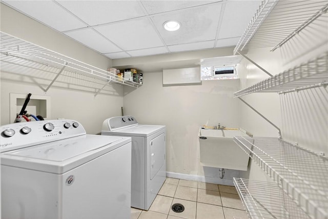 228 Mcmasters Dr, Monroeville, PA 15146 - washroom with independent washer and dryer and light tile patterned flooring