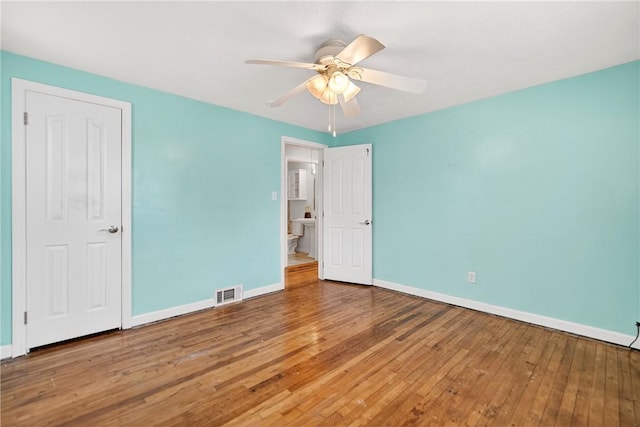 228 Mcmasters Dr, Monroeville, PA 15146 - unfurnished bedroom with hardwood / wood-style flooring and ceiling fan