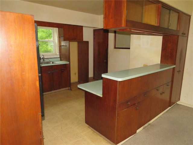 60 Wisetown Rd, Pa, PA 15022 - kitchen with light countertops and brown cabinets