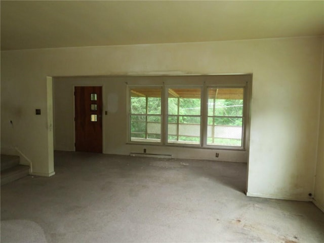60 Wisetown Rd, Pa, PA 15022 - unfurnished living room with stairs