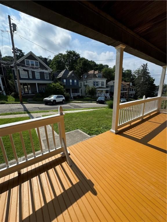 207 N Sprague Ave, Bellevue, PA 15202 - porch featuring a residential view and a lawn